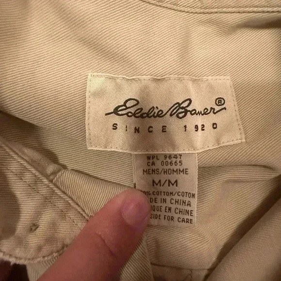 Eddie Bauer Men’s Button Up Size Medium Polo Long Sleeve - Picture 5 of 7